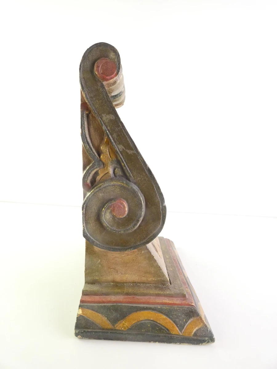 Set van 2 handgesneden houten wandconsoles – Barokstijl - foto 11