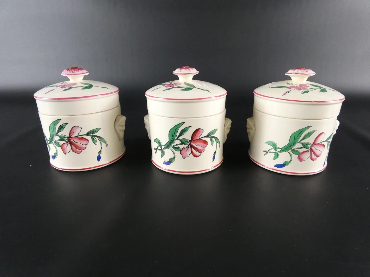 7 Vintage Aardewerken Terrines / Foie Gras Potten – Sarreguemines (Frankrijk) - foto 13