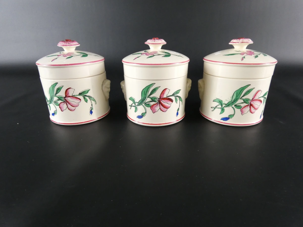 7 Vintage Aardewerken Terrines / Foie Gras Potten – Sarreguemines (Frankrijk) - foto 14