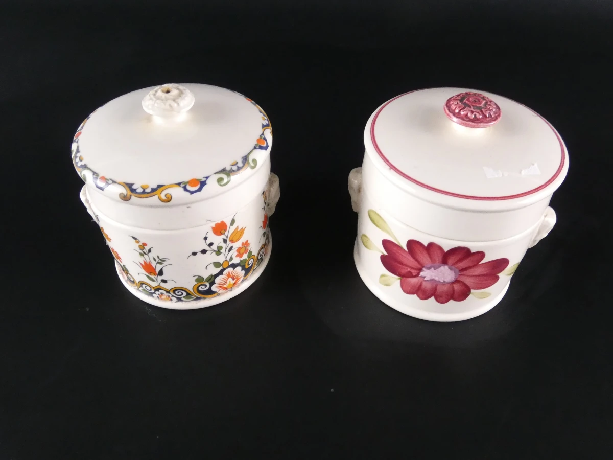 7 Vintage Aardewerken Terrines / Foie Gras Potten – Sarreguemines (Frankrijk) - foto 28