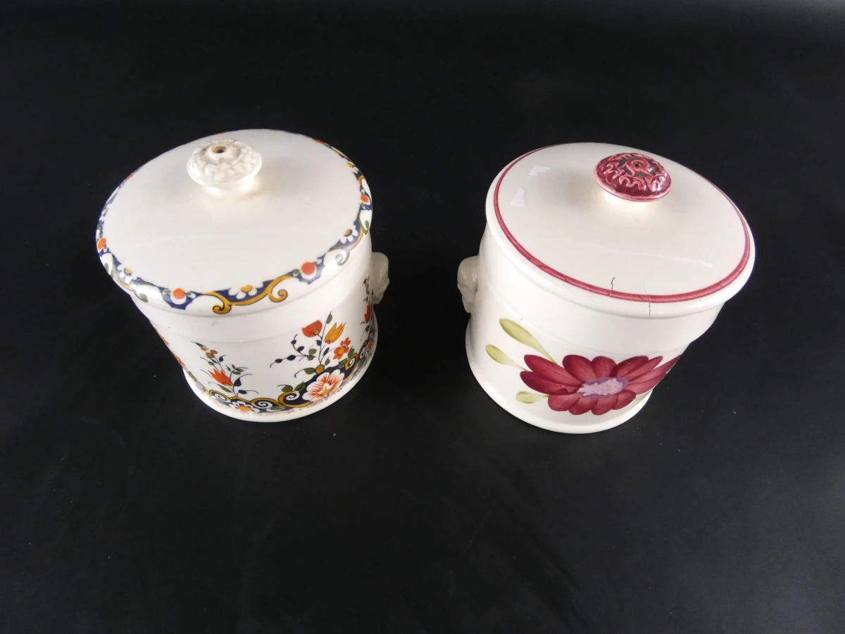 7 Vintage Aardewerken Terrines / Foie Gras Potten – Sarreguemines (Frankrijk) - foto 39