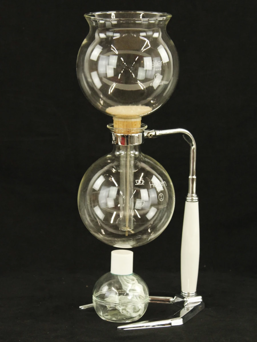 Hellem France – Vintage glazen sifonkoffiezetter – Capaciteit 6 kopjes – Met originele doos - foto 2