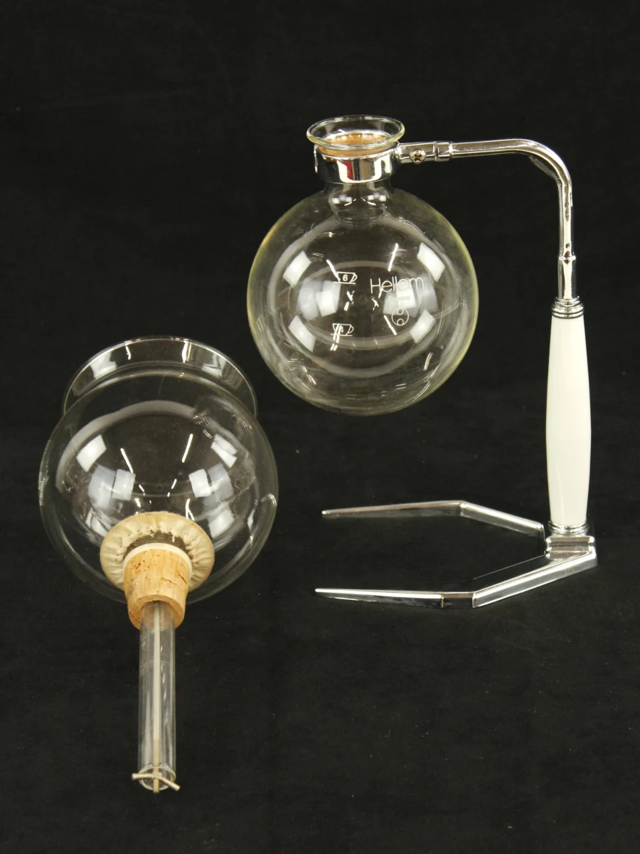 Hellem France – Vintage glazen sifonkoffiezetter – Capaciteit 6 kopjes – Met originele doos - foto 3
