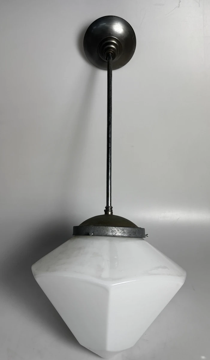 Vintage Art-Decostijl diamantvormige hanglamp. - foto 2