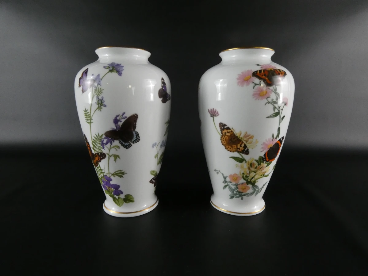 Set van 2 decoratieve porseleinen vazen - Franklin Porcelain - foto 2