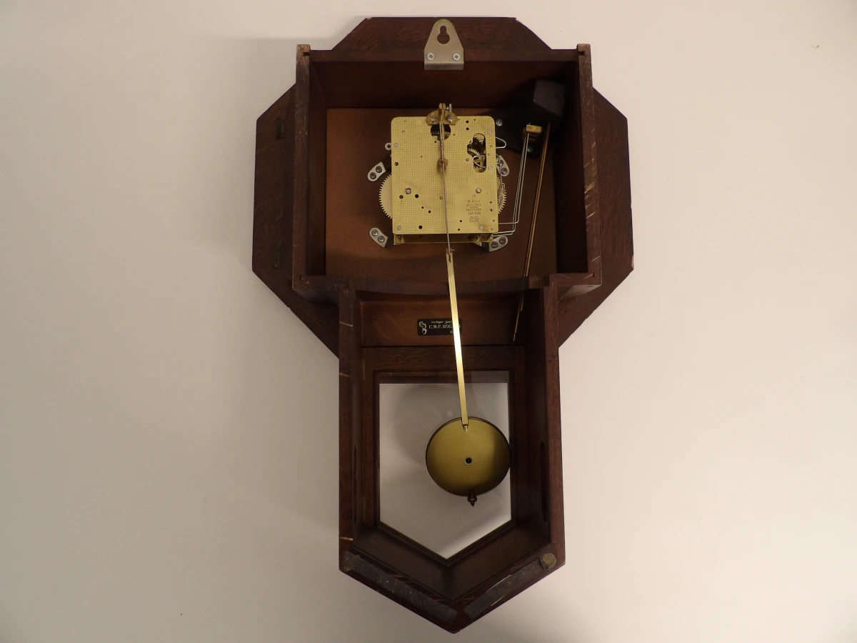 Vintage regulator wandklok - W.Haid (1985) - foto 8