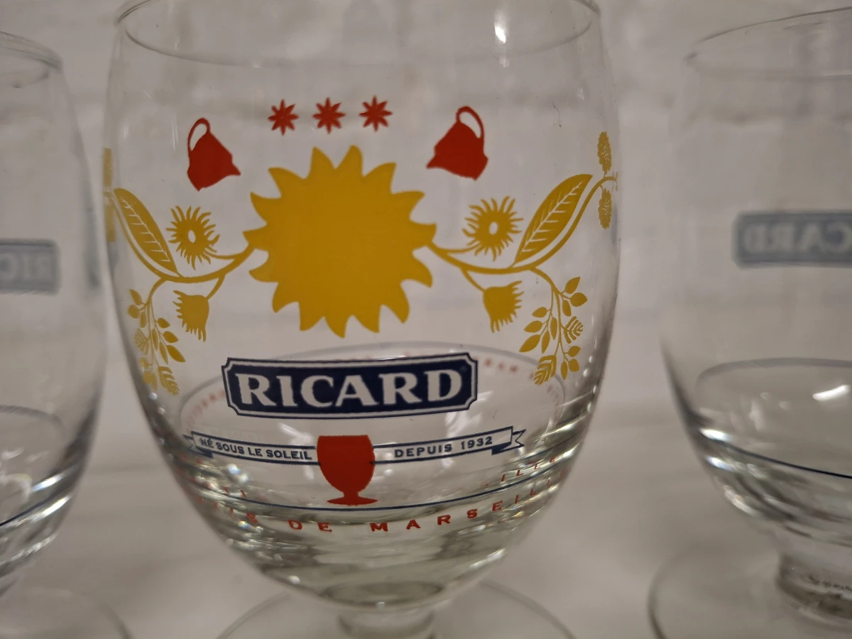 Set van 13 Ricardglazen met keramieken karaf - foto 5