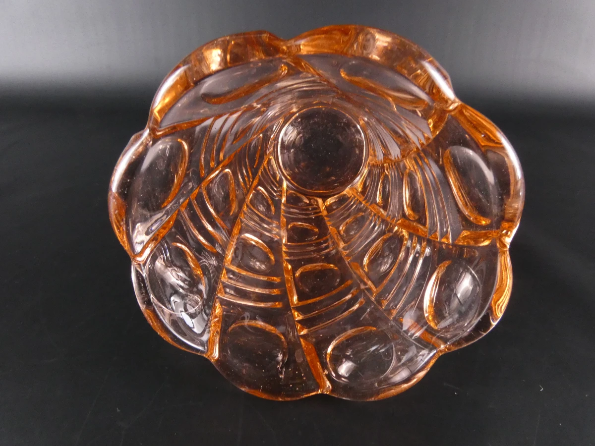 Set van 3 vintage Rosaline persglazen – Art Deco stijl - foto 9