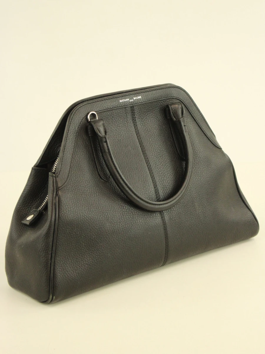 Nathan-Baume 1932 elegante zwarte lederen handtas - foto 3