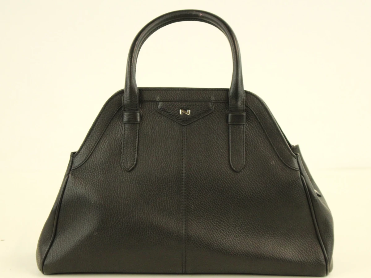Nathan-Baume 1932 elegante zwarte lederen handtas - foto 8