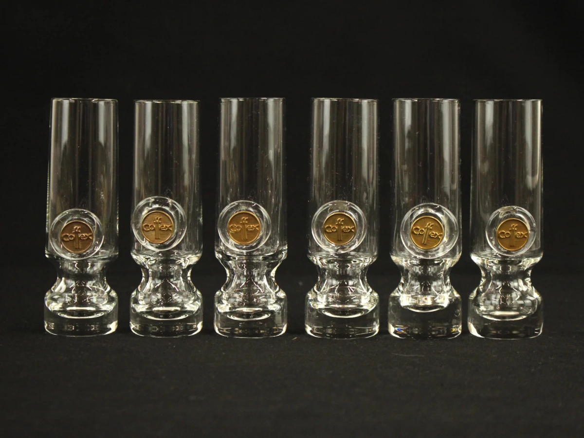 6 Vintage Gallo Coffex Old Penny-borrelglazen - foto 4