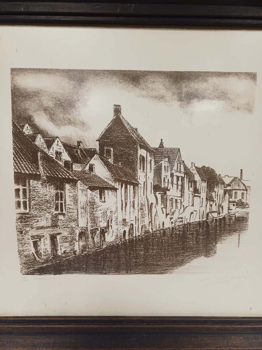 3 ingelijste zwart-wit prenten/etsen Germaan bos - foto 8