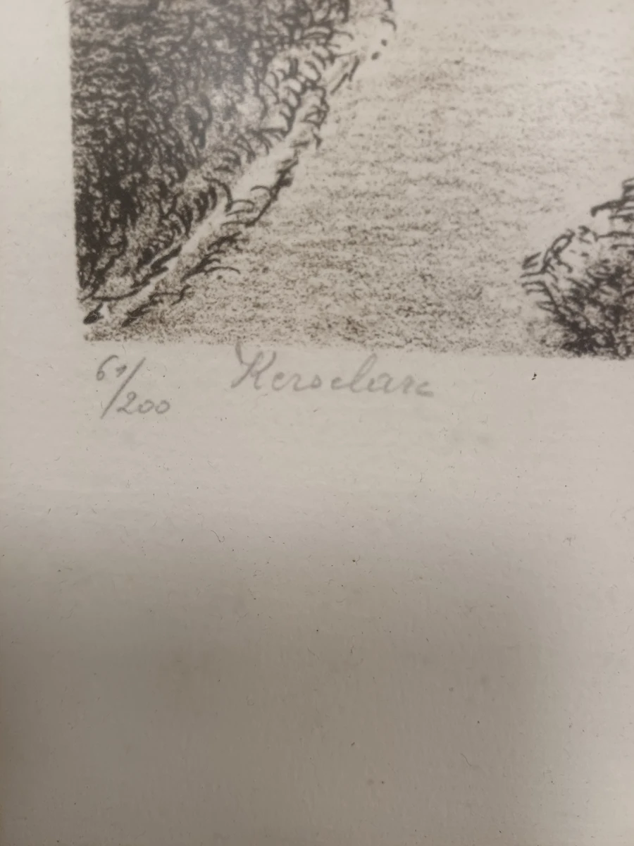 3 ingelijste zwart-wit prenten/etsen Germaan bos - foto 3