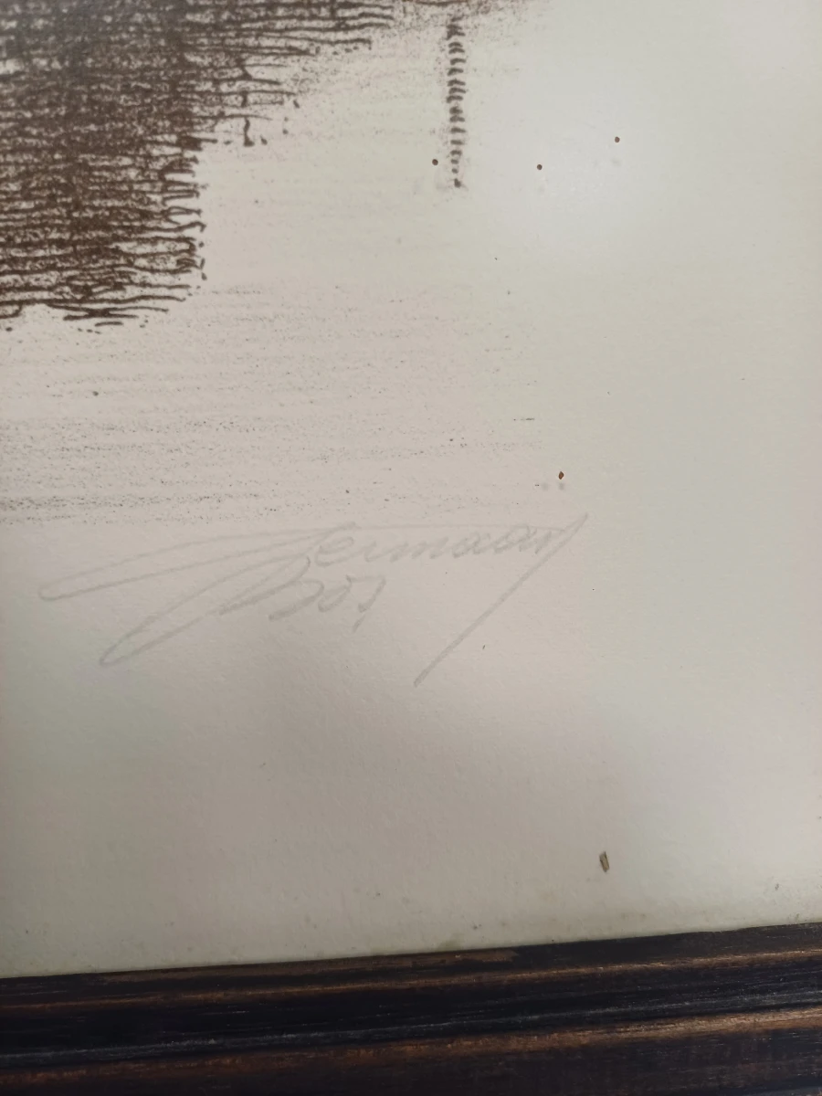 3 ingelijste zwart-wit prenten/etsen Germaan bos - foto 10