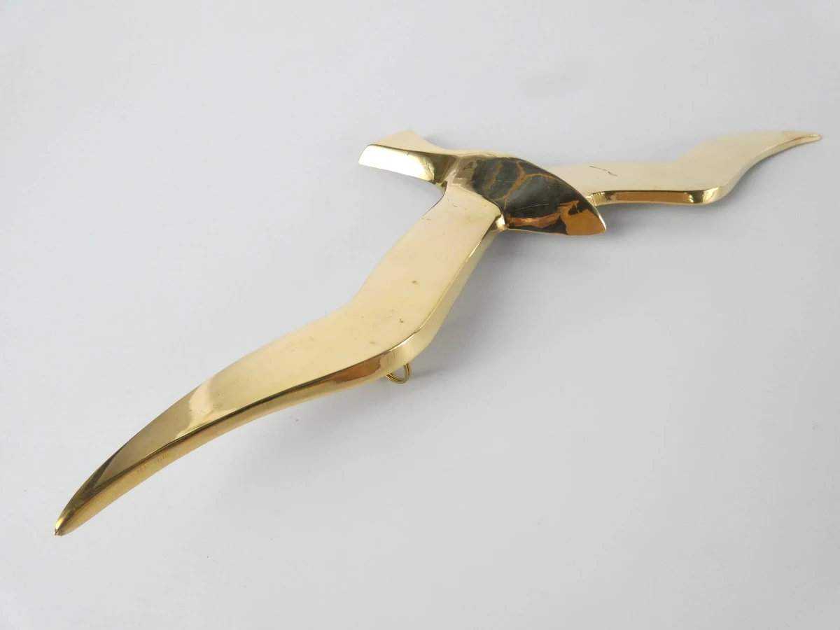 Set van 5 vintage messing wandvogels - foto 2
