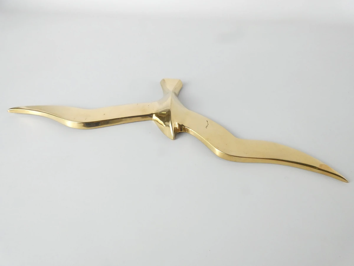 Set van 5 vintage messing wandvogels - foto 3