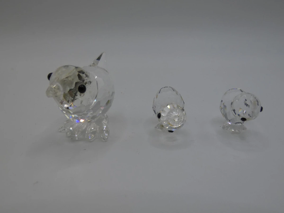 Swarovski kristallen vogelfiguren (hen met twee kuikens) - foto 2