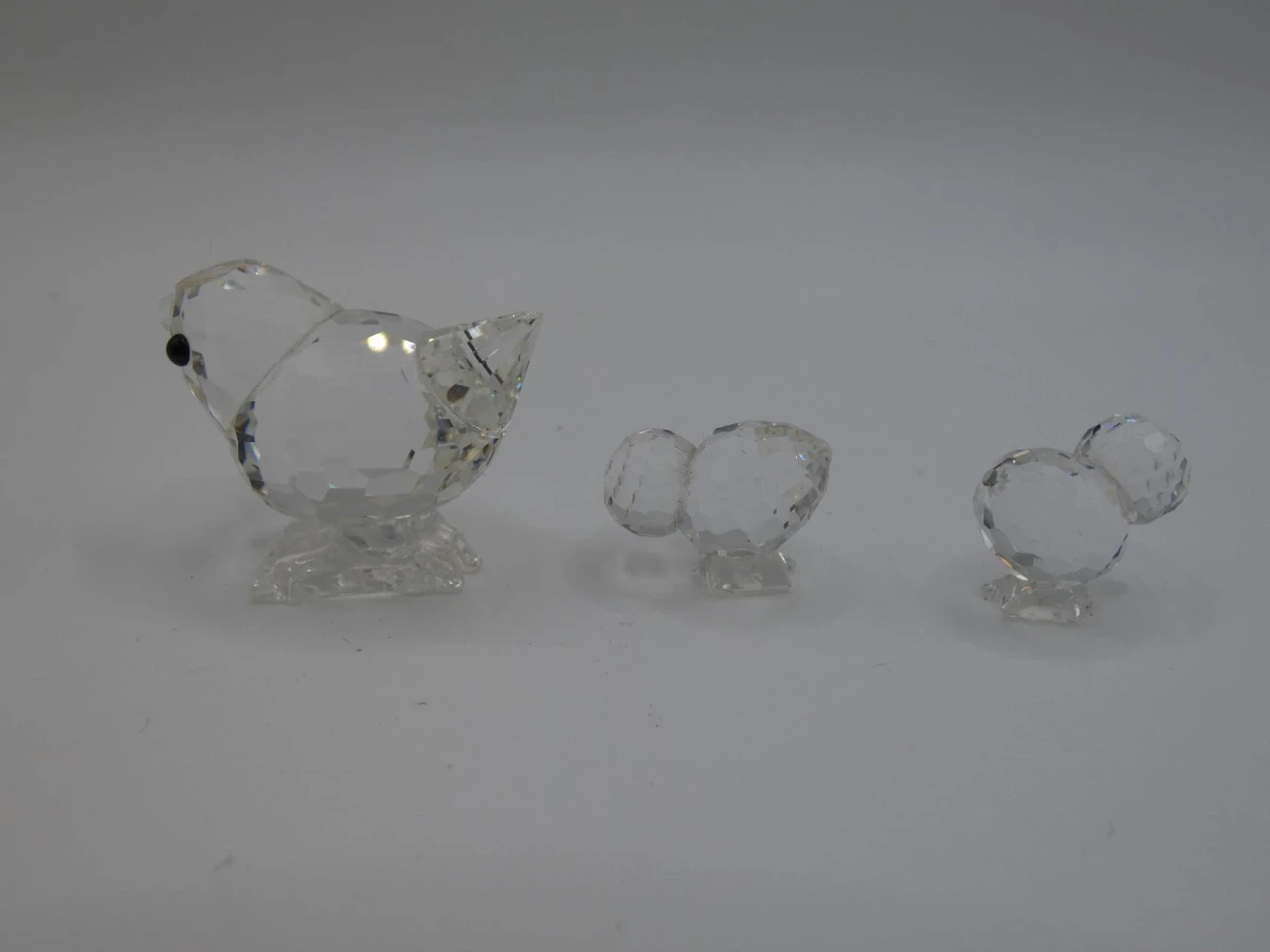 Swarovski kristallen vogelfiguren (hen met twee kuikens) - foto 3