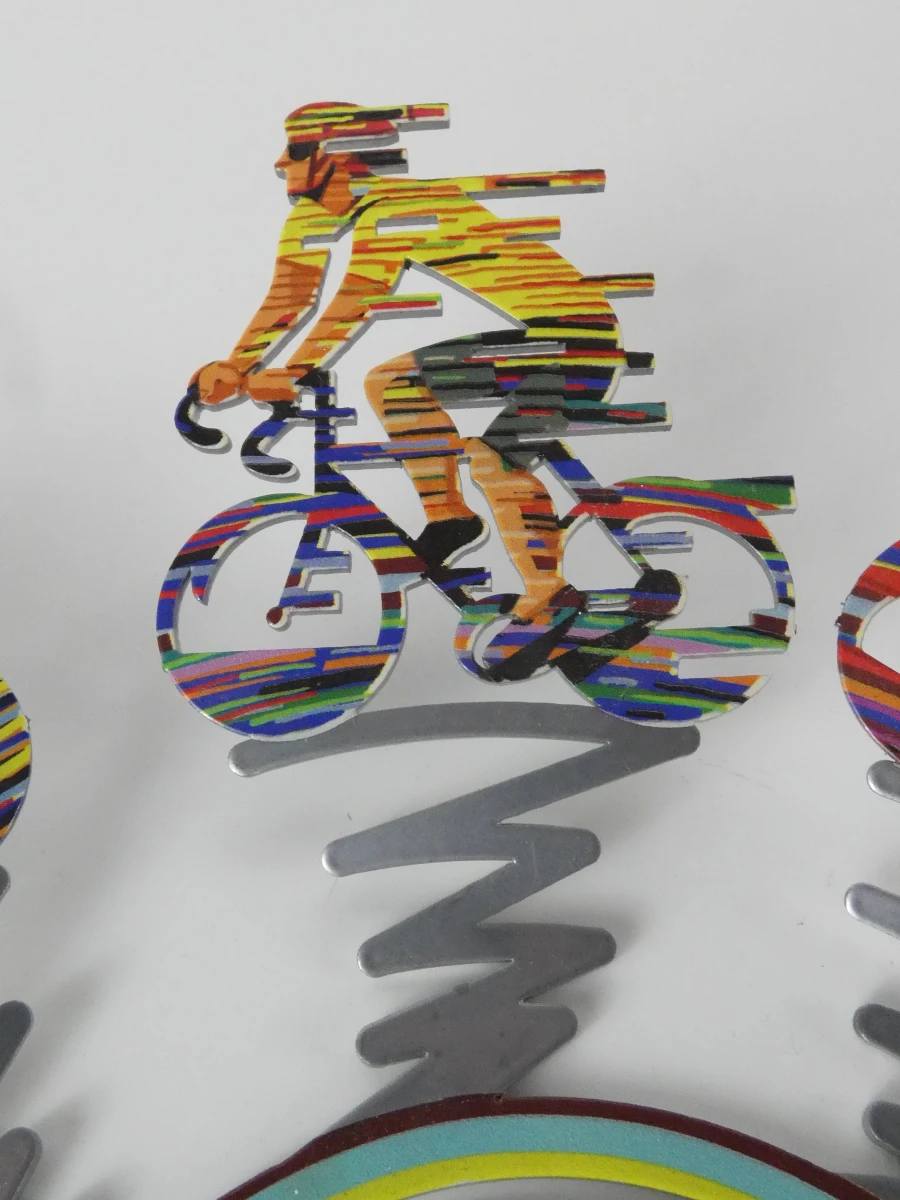 Cyclists Bowl - metalen wielrenners kunstwerk - Gerstein DESIGN - foto 4
