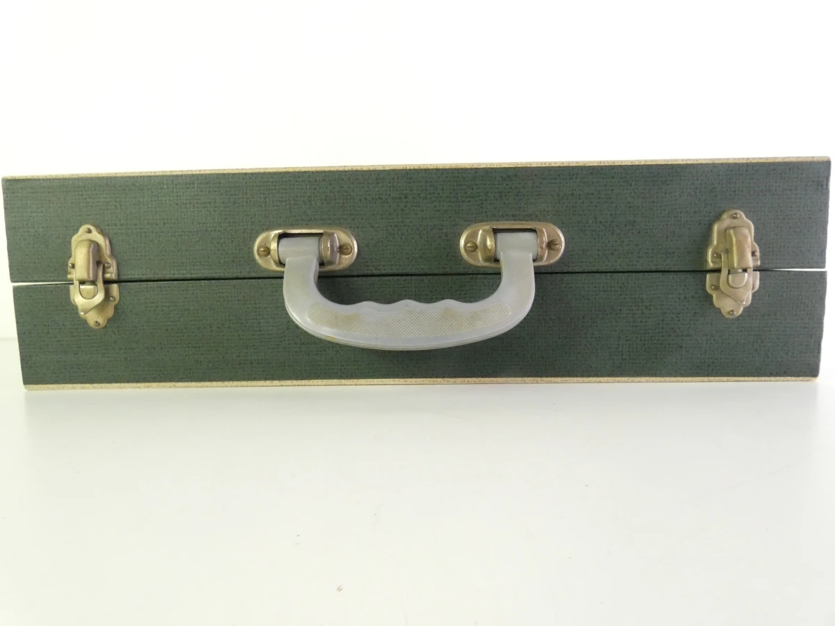 Vintage vinylopbergset met koffer, platenrekken en platenalbums - foto 16