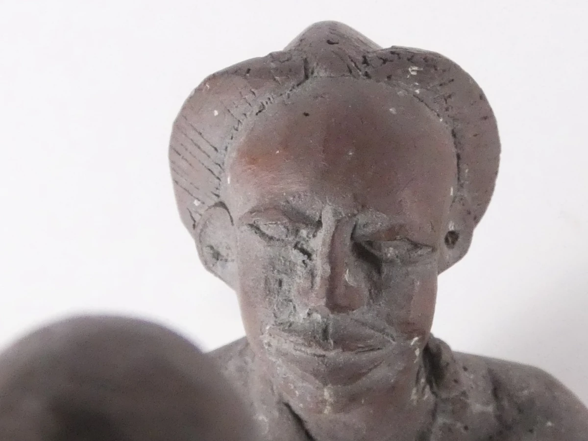 Bronzen tribaal beeld – Moeder met kind - foto 6