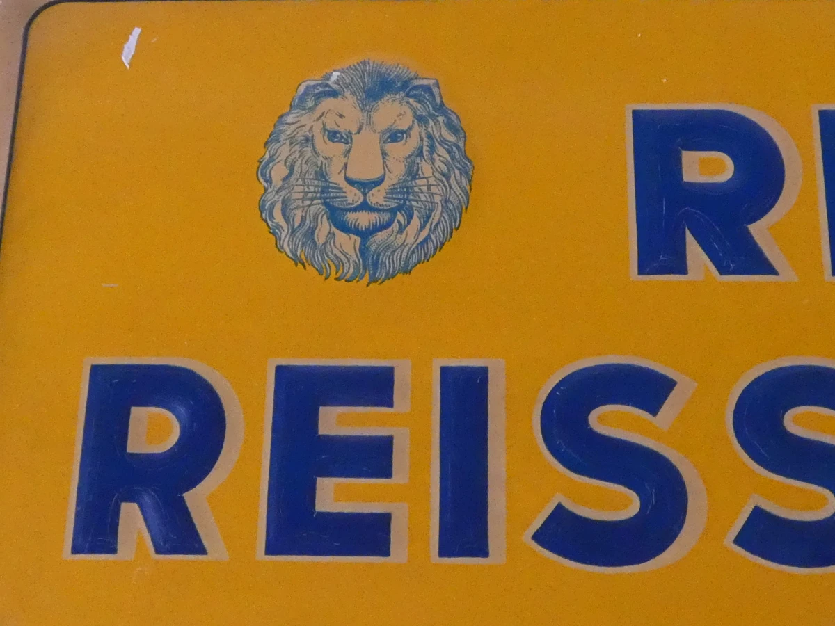 2 Vintage gele Remy’s Reisstärke-reclameborden in reliëf - foto 6