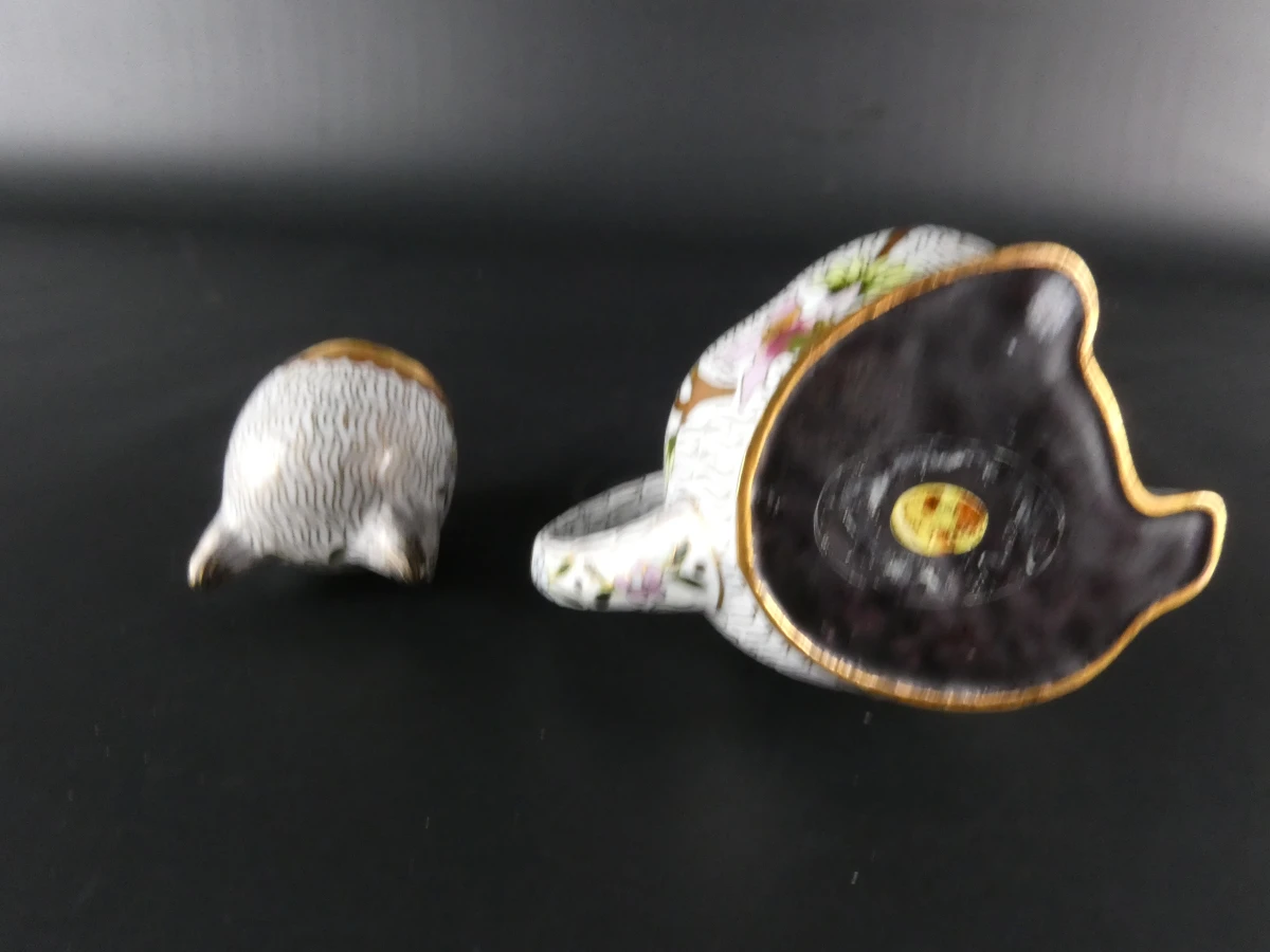 Chinese Cloisonné Theepot – Zittende Kat met bloemenmotief - foto 7
