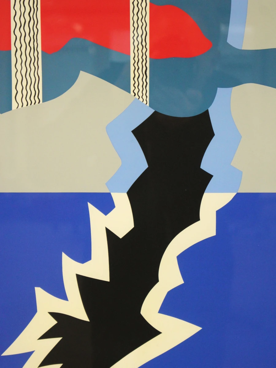 Jozef Mees (1898–1987) – Abstracte compositie – litho 1975 - foto 6