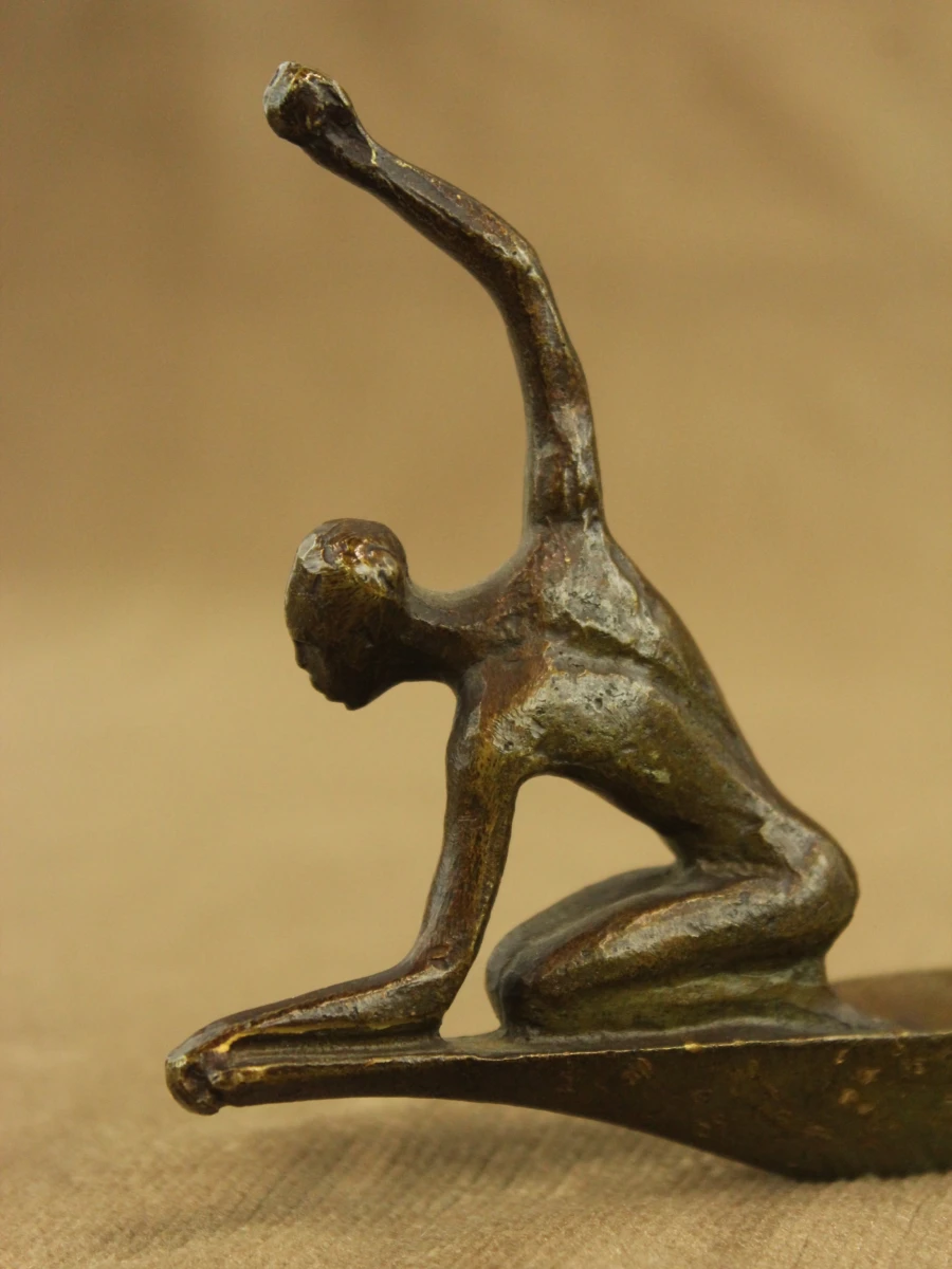 André Vincent Becquerel (1893–1981) – Les Piroguiers – Bronzen sculptuur, ca. 1930 - foto 12