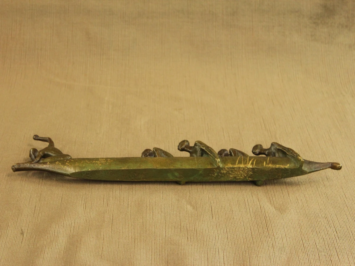 André Vincent Becquerel (1893–1981) – Les Piroguiers – Bronzen sculptuur, ca. 1930 - foto 15