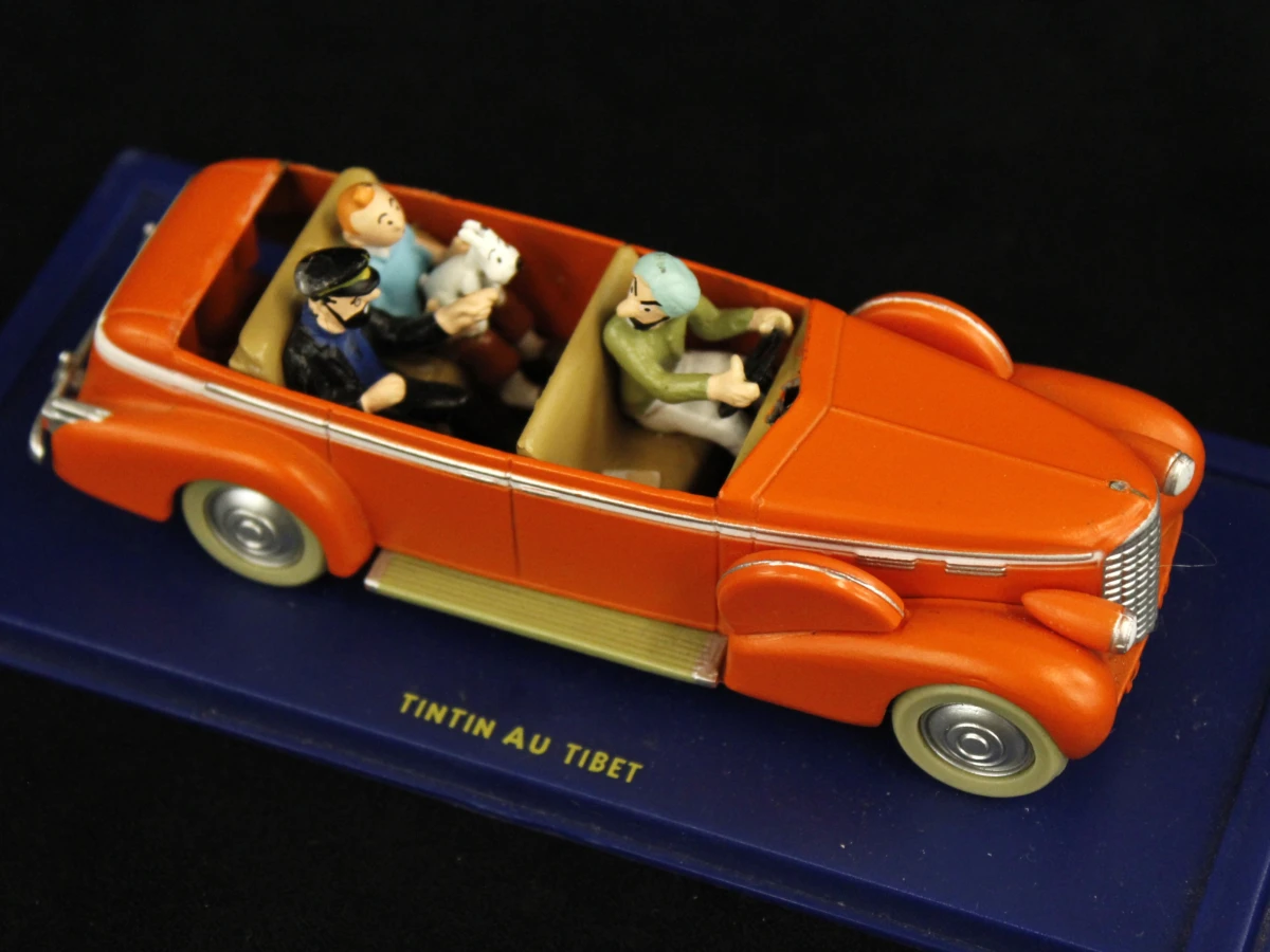 Kuifje lot met 7 stripboeken glazen uit de film en modelauto's - foto 8