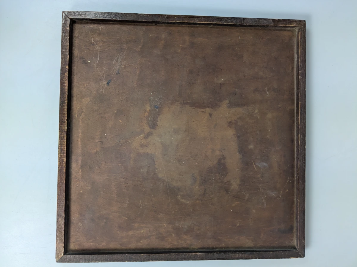 Schaakspel met houten schaakbord en metalen schaakstukken. - foto 11