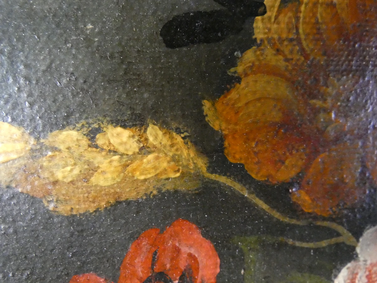 Olieverfschilderij Klassiek Bloemstilleven met Tulpen en Rozen in Vaas - foto 10
