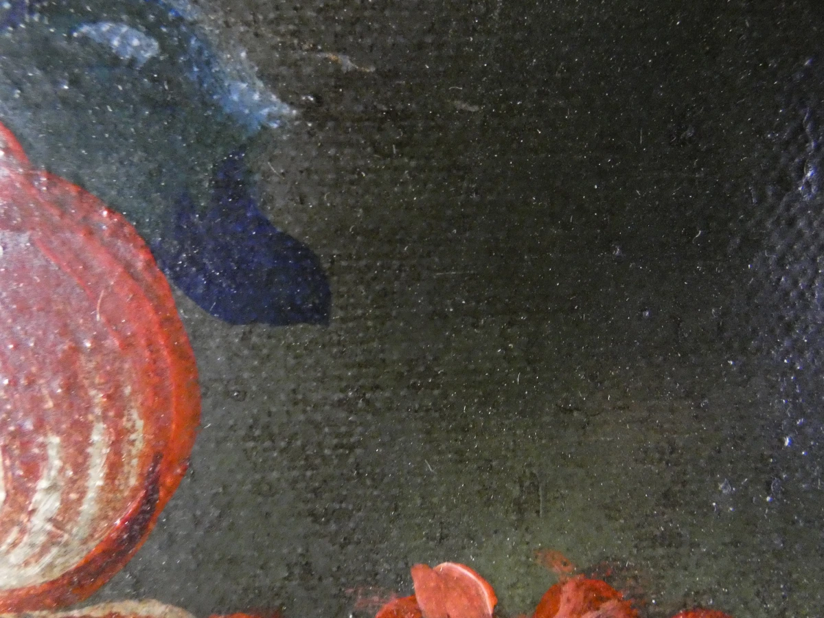 Olieverfschilderij Klassiek Bloemstilleven met Tulpen en Rozen in Vaas - foto 11