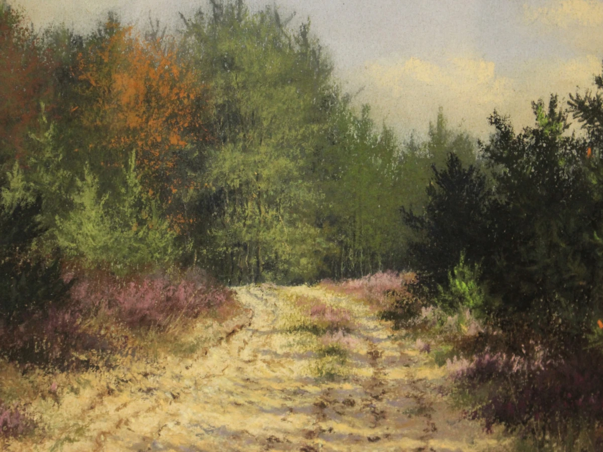 Albert Loots (1915–1992) – Karrespoor door de heide – Pastel, 1964 - foto 4