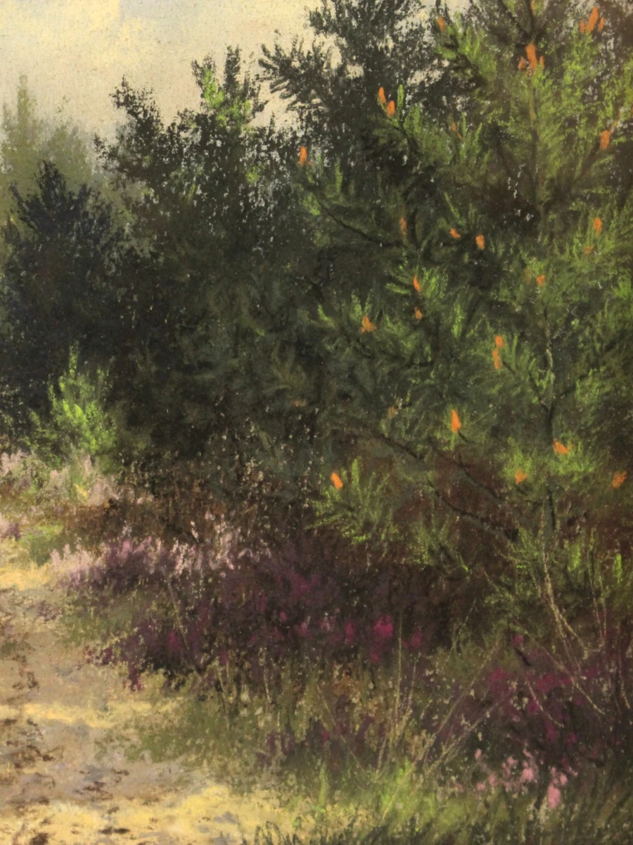 Albert Loots (1915–1992) – Karrespoor door de heide – Pastel, 1964 - foto 5