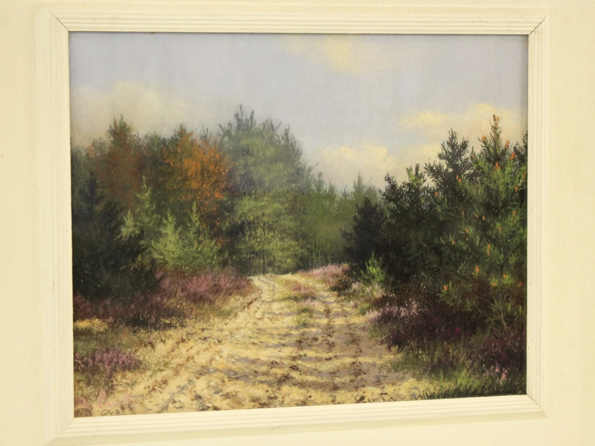 Albert Loots (1915–1992) – Karrespoor door de heide – Pastel, 1964 - foto 6
