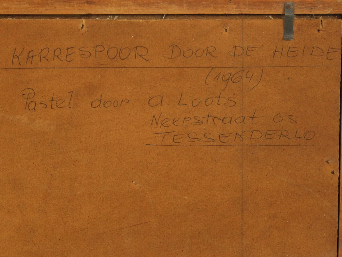 Albert Loots (1915–1992) – Karrespoor door de heide – Pastel, 1964 - foto 8