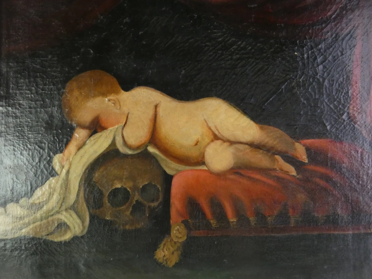Restauratieobject - 19e-eeuwse Vanitas / Memento Mori – Naar Luigi Miradori (Il Genovesino) - foto 2