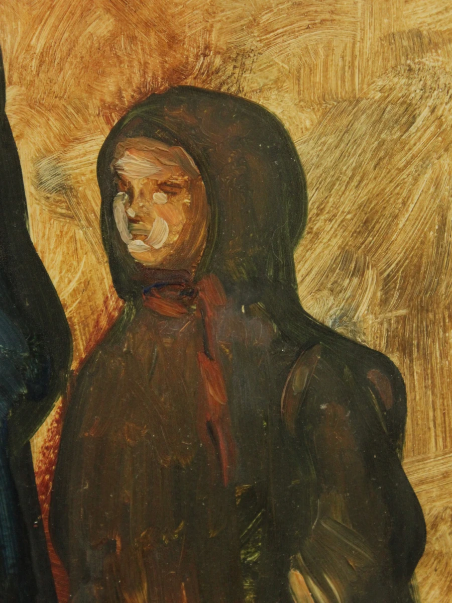 Charles Van de Vloet (1914–2000) – Twee figuren – Olieverfschilderij - foto 6