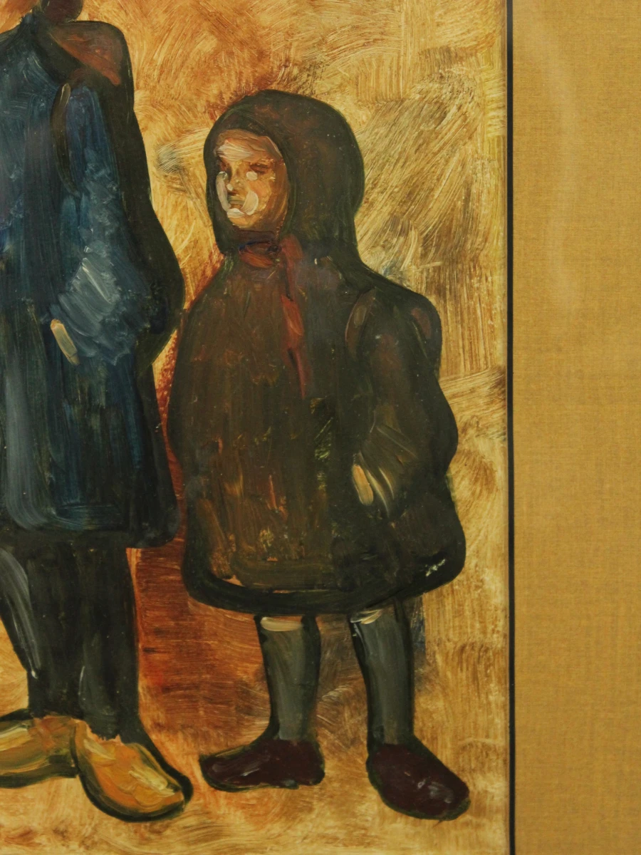 Charles Van de Vloet (1914–2000) – Twee figuren – Olieverfschilderij - foto 8