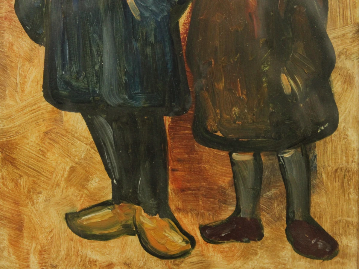 Charles Van de Vloet (1914–2000) – Twee figuren – Olieverfschilderij - foto 11