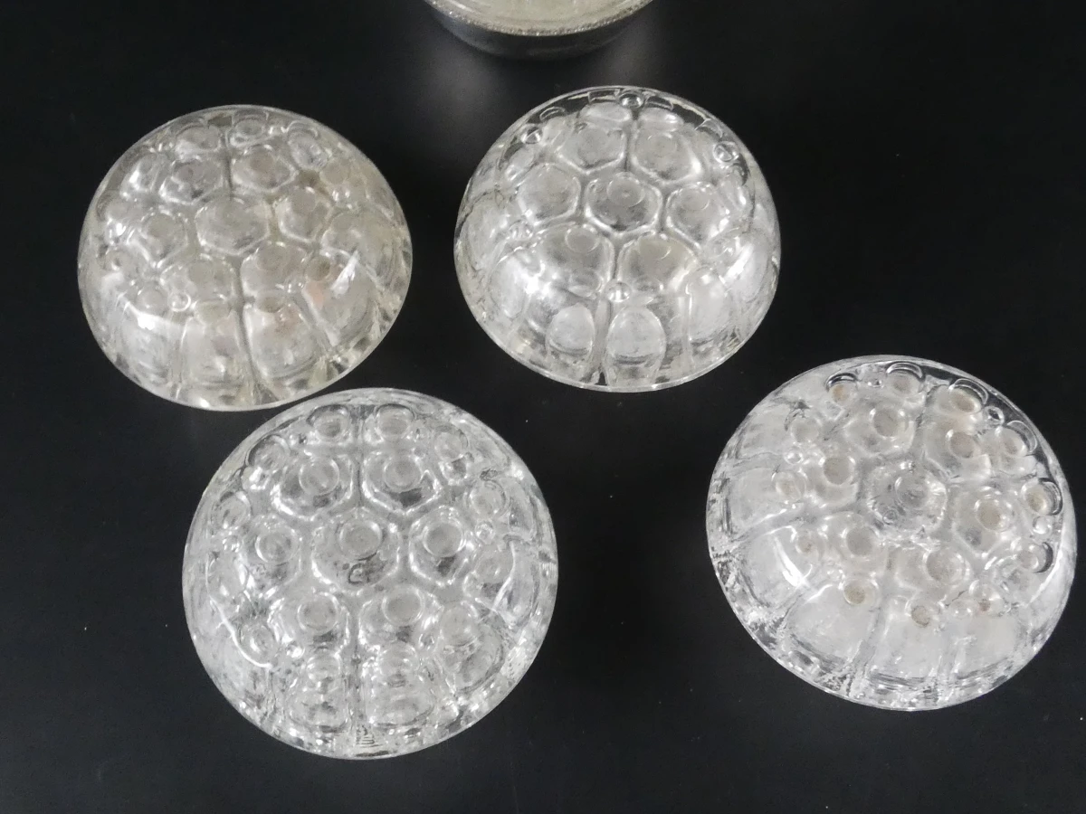 Set van 13 vintage glazen Bloemenstekers (11-delig) – Mid-Century Persglas - foto 7