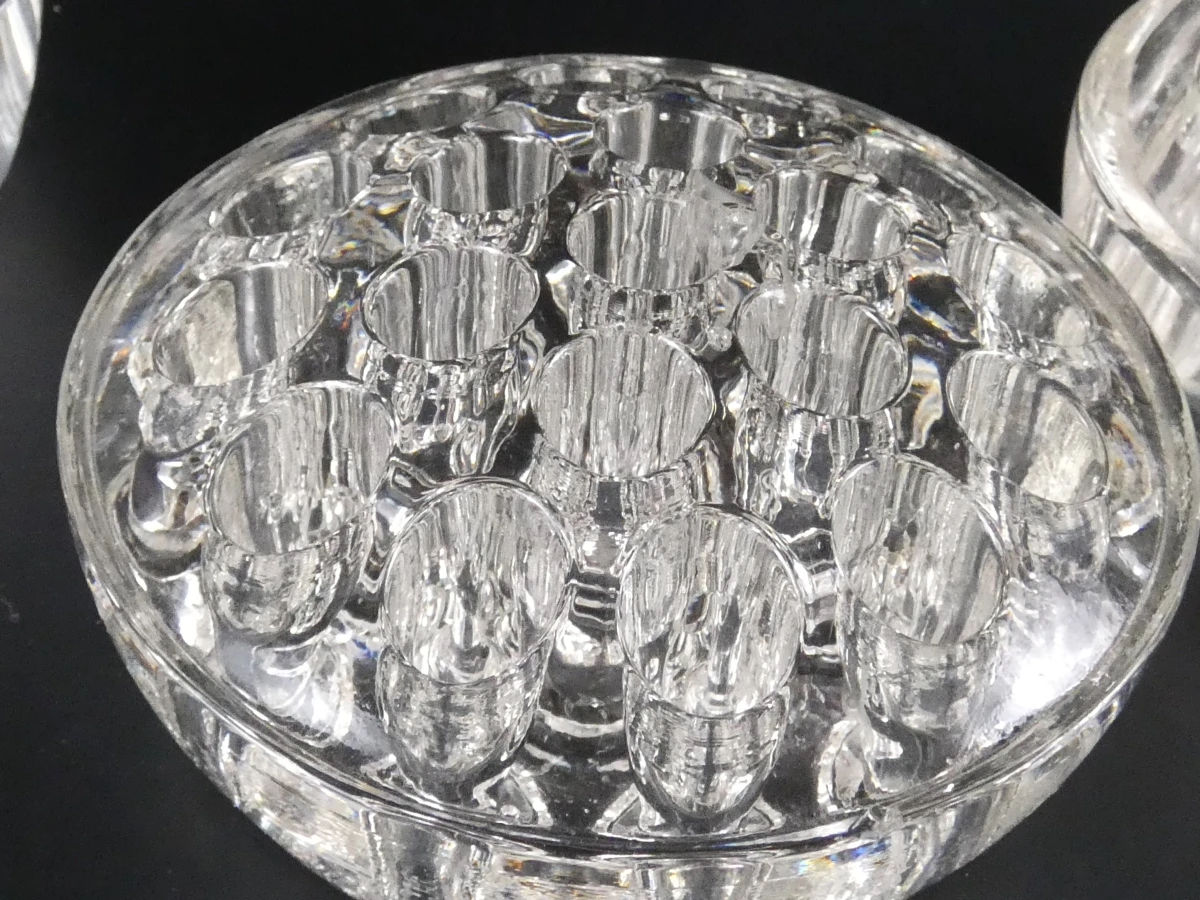 Set van 13 vintage glazen Bloemenstekers (11-delig) – Mid-Century Persglas - foto 24