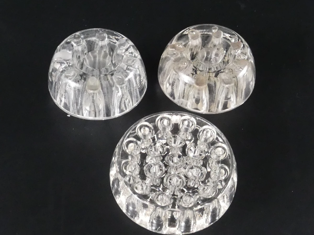 Set van 13 vintage glazen Bloemenstekers (11-delig) – Mid-Century Persglas - foto 26