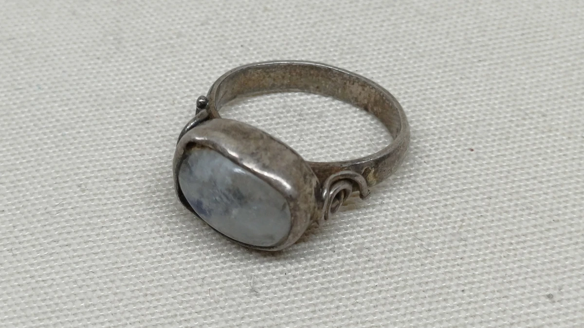 Set van 6 zilveren ringen met diverse stenen - foto 6