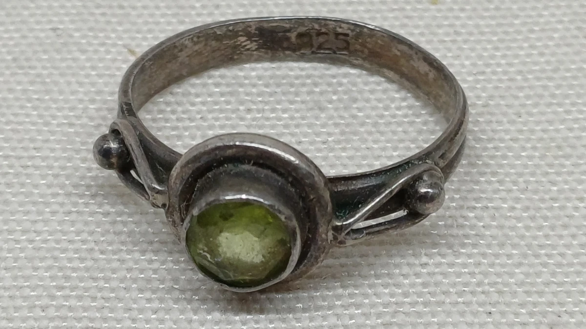 Set van 6 zilveren ringen met diverse stenen - foto 3