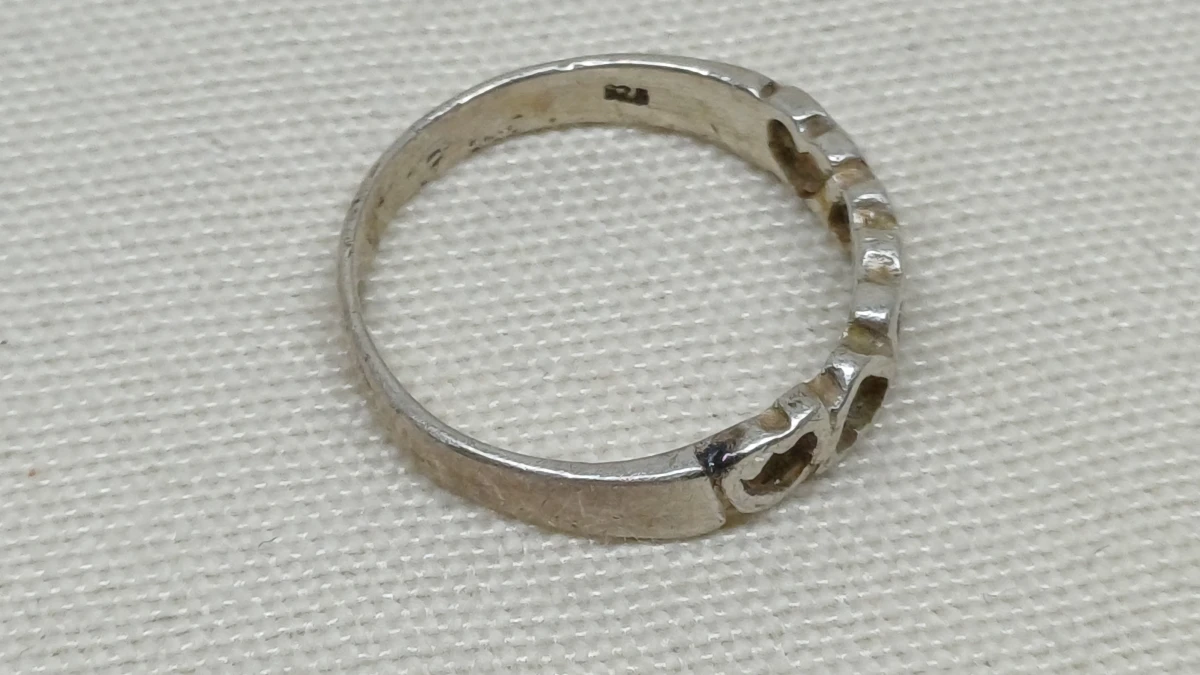 Set van 6 zilveren ringen met diverse stenen - foto 10