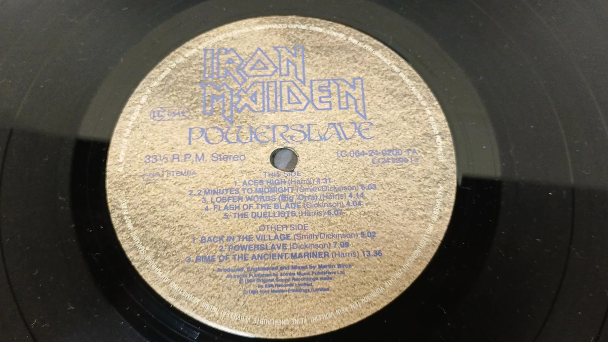 Iron Maiden vinylplaat Powerslave met hoes - foto 2