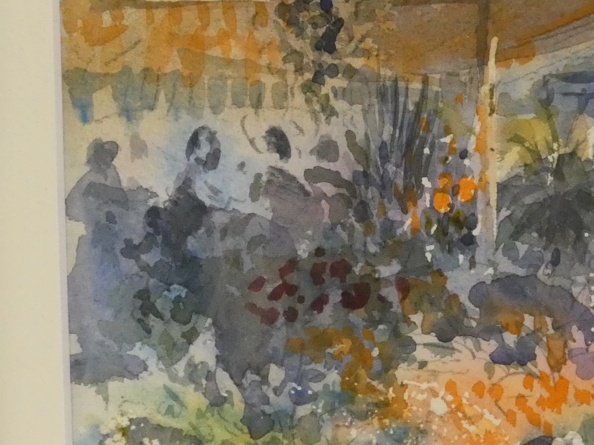 Aquarel: "Marché aux fleurs Nice" – Jean-Marie Simon (1945) - foto 13